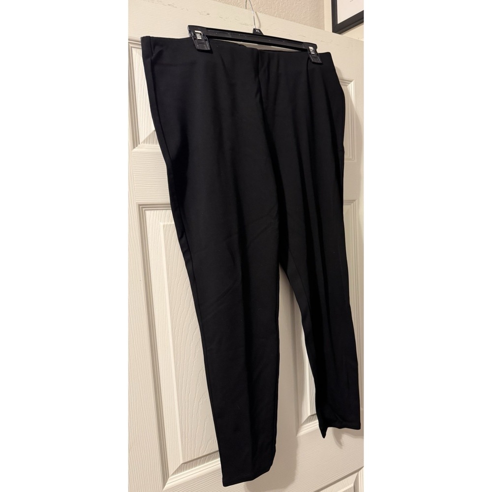 Design By Chico's Womens Black High Rise Flat Front Skinny Leg Pants Size 2